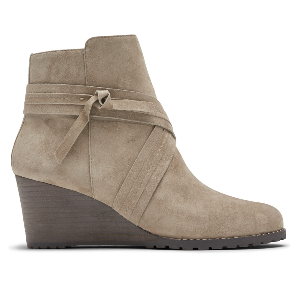 Botas Rockport Mujer Mexico - Hollis X-Strap Grises - CQSFH4280